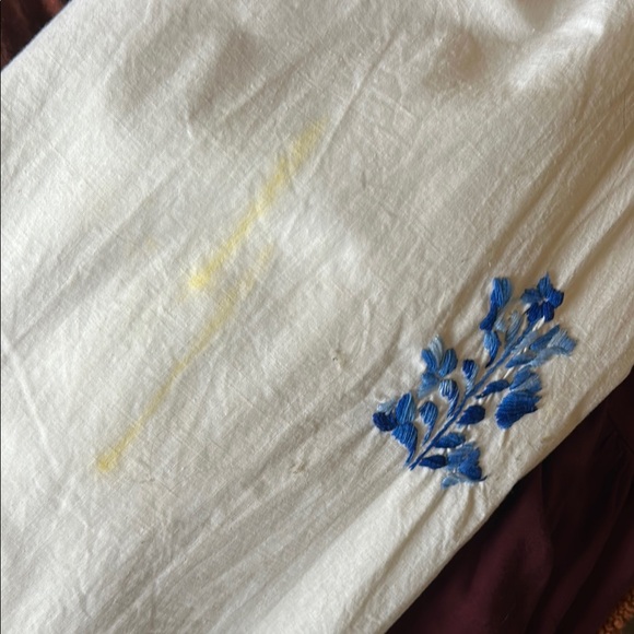 Embroidered White and Blue Women’s Dress - Picture 5 of 5